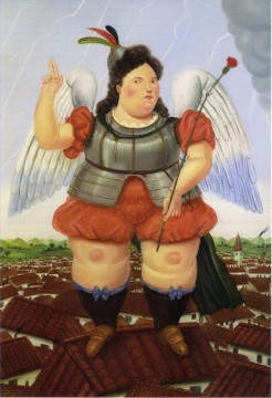 Archange Fernando Botero Peinture à l'huile